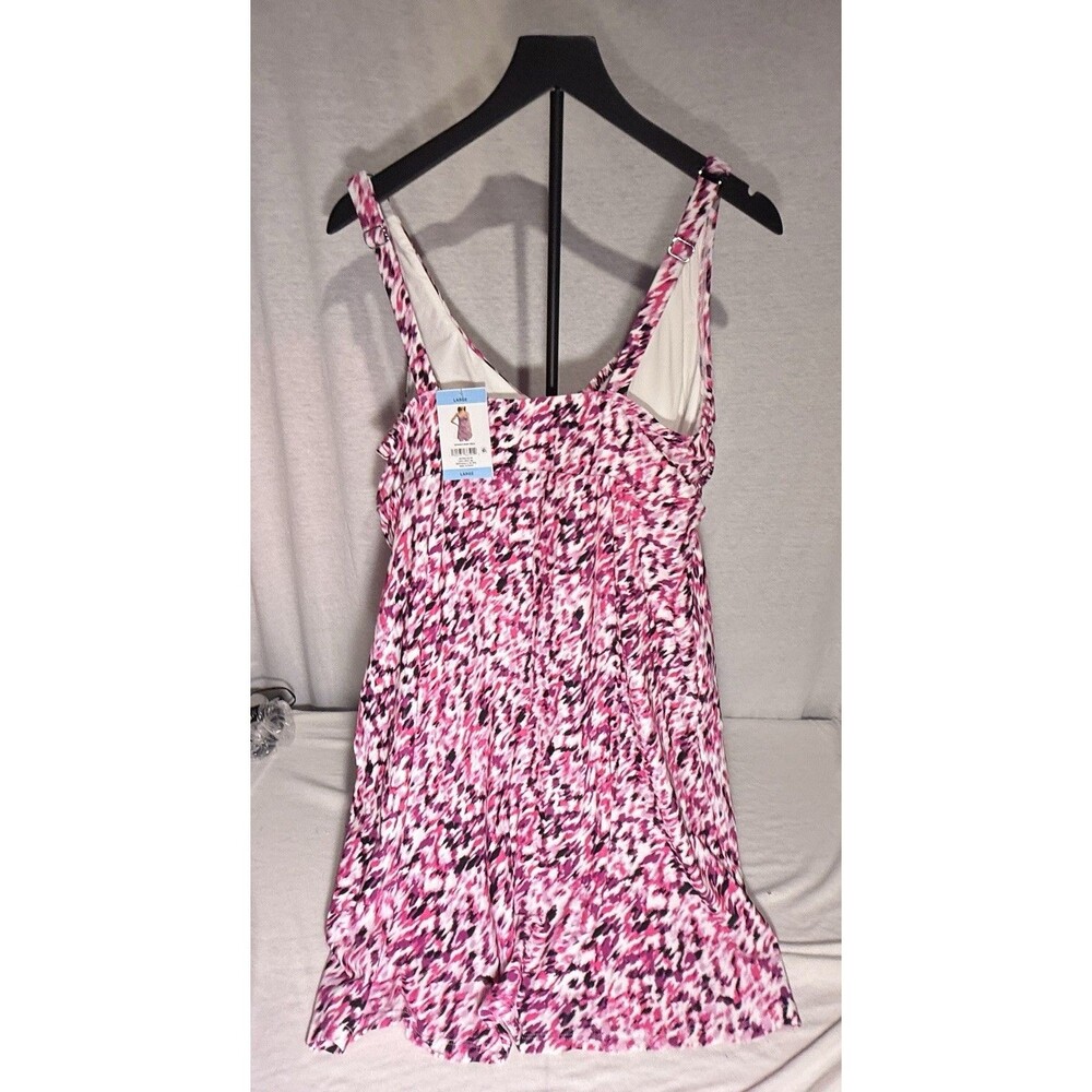 NEW NWT Lands End Womens Swim Dress Size Large Pink Swimsuit Clothes L 14-16 - Picture 5 of 6